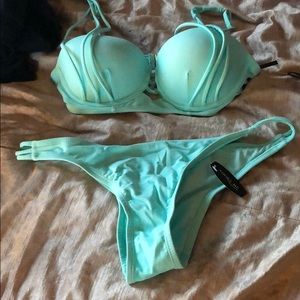 Aqua blue medium bikini